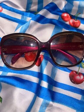 Giorgio Armani Women's Oversized Sunglasses - Burgundy and Brown